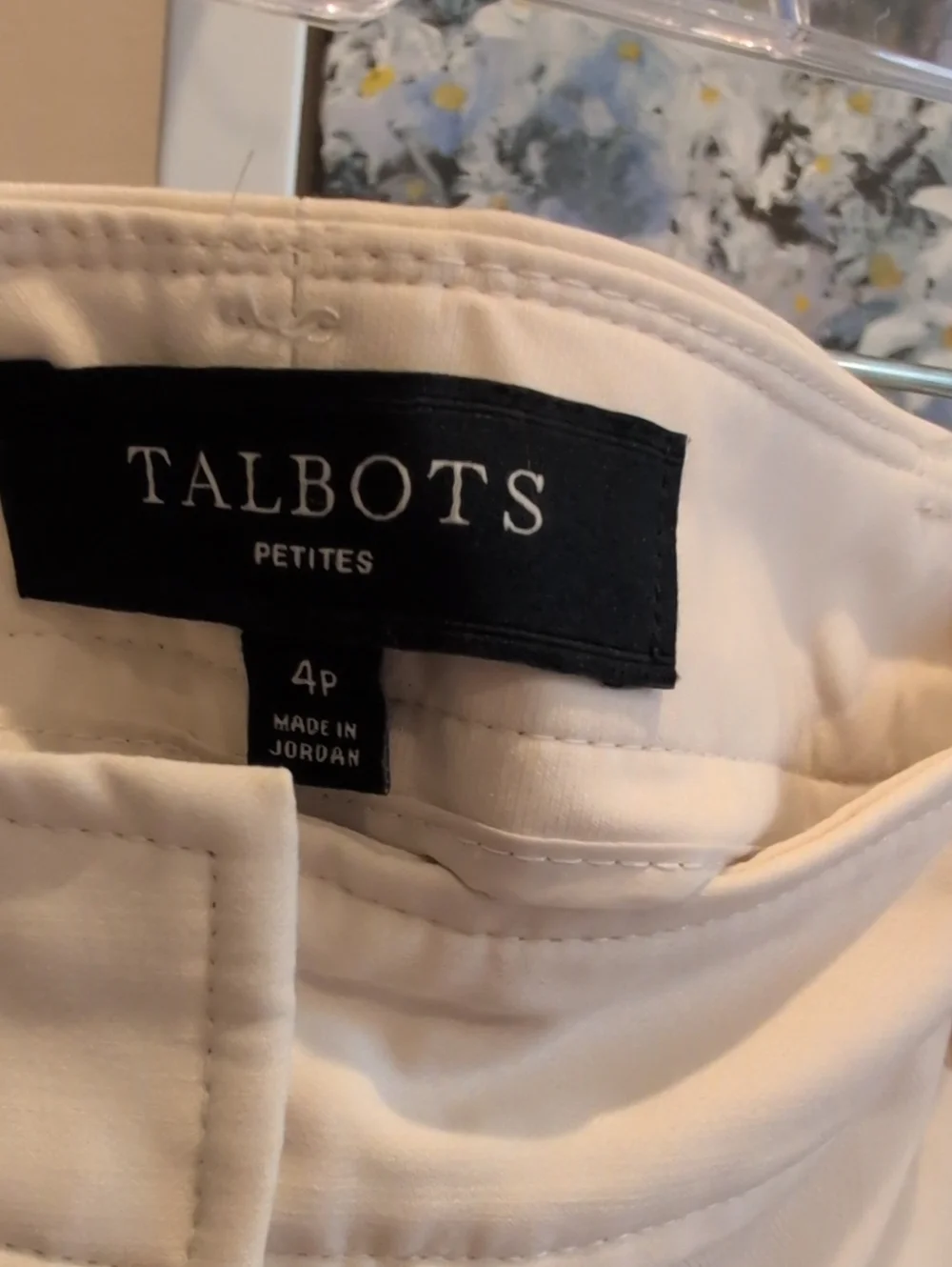 Talbots Women's Cream Straight-Leg Trousers